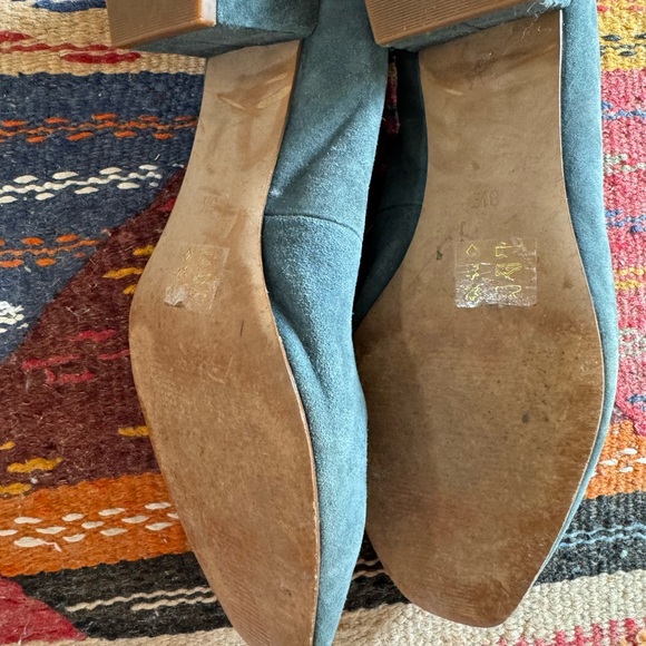 Madewell Blue Suede Heels - Picture 5 of 5